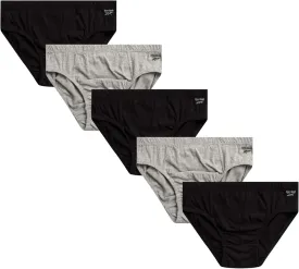 Reebok Low Rise Mens Underwear Briefs - 5 Pack Performance Briefs Cotton Underwear For Men with Contour Pouch (Sizes: S-XL)