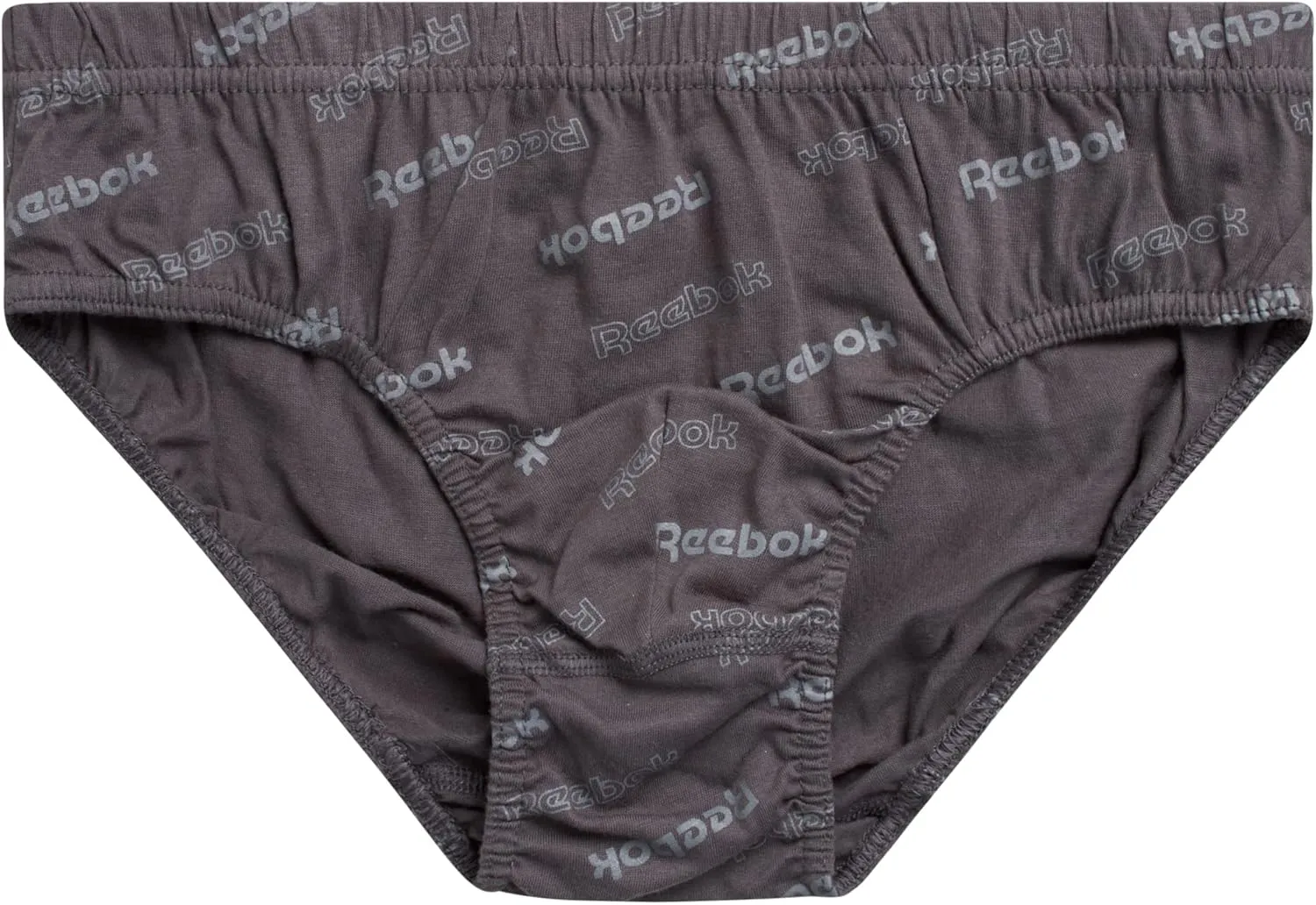 Reebok Low Rise Mens Underwear Briefs - 5 Pack Performance Briefs Cotton Underwear For Men with Contour Pouch (Sizes: S-XL)