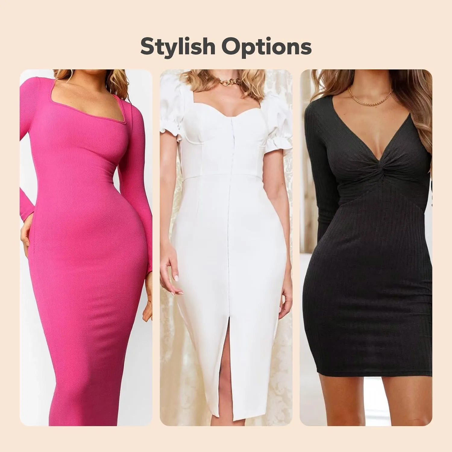 Shapewear, Bodysuit for Women, Tummy Control Bodysuit with Adjustable Straps, Seamless Snatched Body Shaper