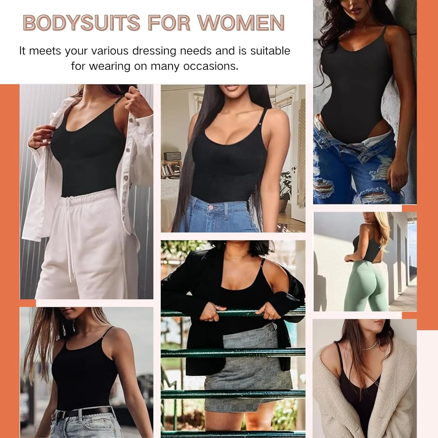 Shapewear Tummy Control, Bodysuits for Women, Adjustable Body Suit, Seamless Sculpting Thong Body Shaper