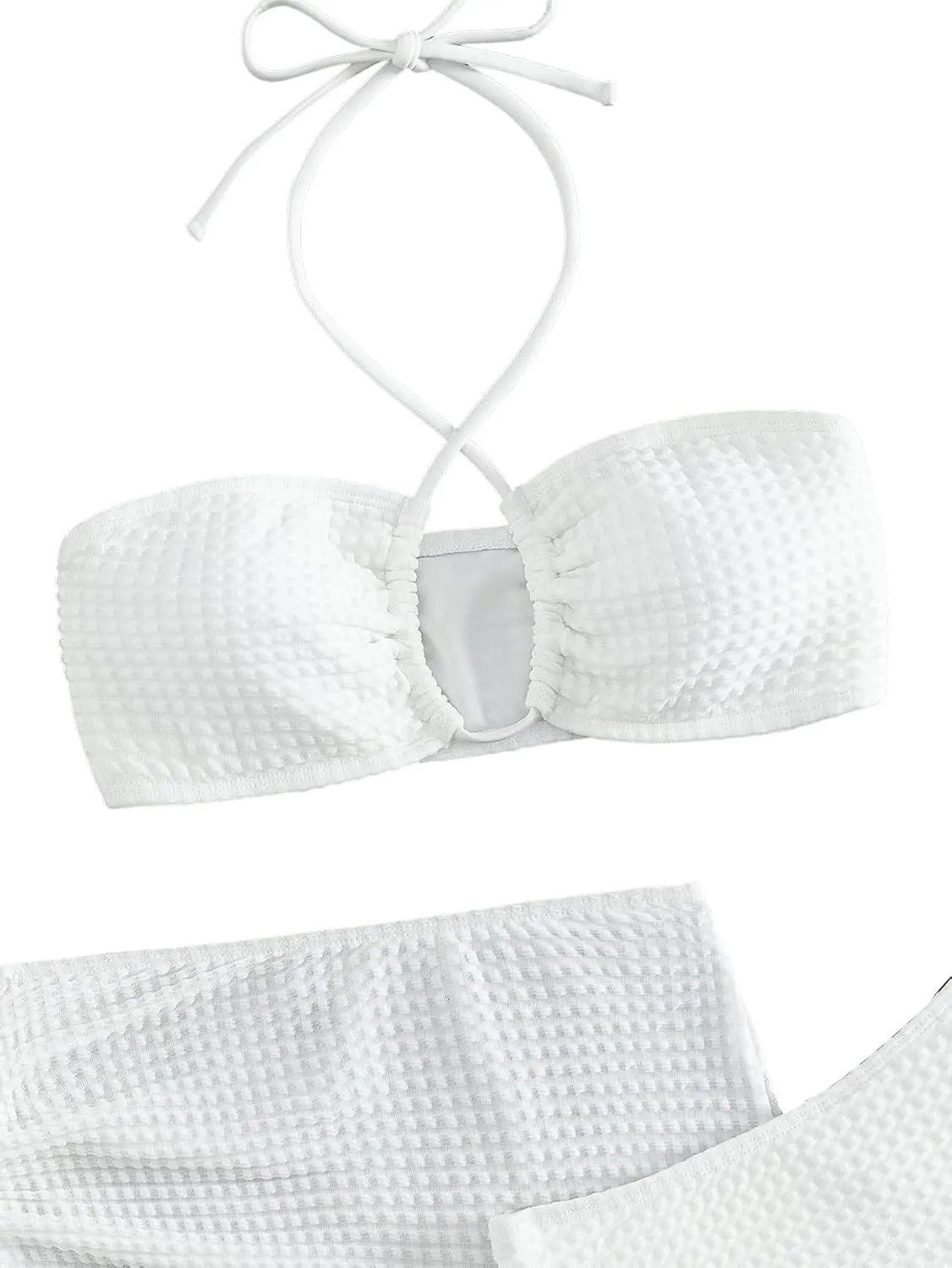 SHENHE Women's Summer 3 Piece High Waisted Bikini Set Swimsuit Bathing with Cover Up