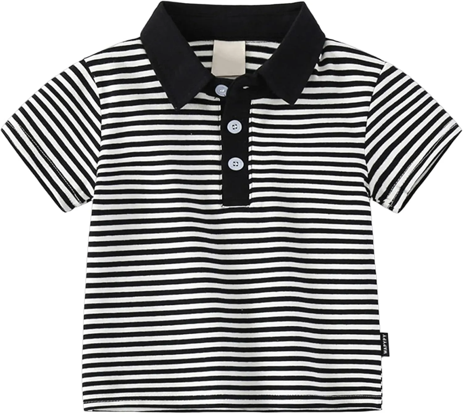 Striped Polos Shirts for Toddler Boys Short Sleeve Golf Polo Kids Boys Soft Cotton T-Shirt Cute School Uniform Tops