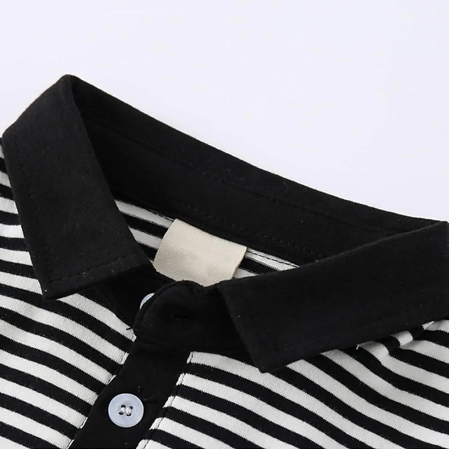 Striped Polos Shirts for Toddler Boys Short Sleeve Golf Polo Kids Boys Soft Cotton T-Shirt Cute School Uniform Tops