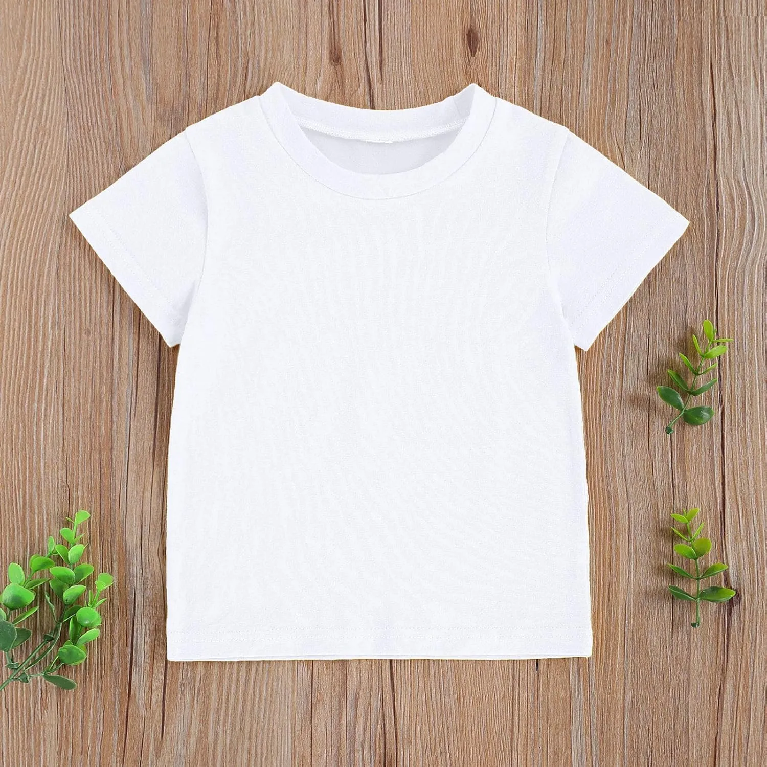 Toddler Baby Girls Boys Cotton Basic Layering T Shirts Tops Shorts Sleeve Tee Shirt Baby Summer Clothes