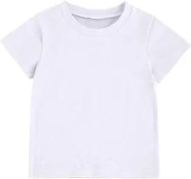Toddler Baby Girls Boys Cotton Basic Layering T Shirts Tops Shorts Sleeve Tee Shirt Baby Summer Clothes