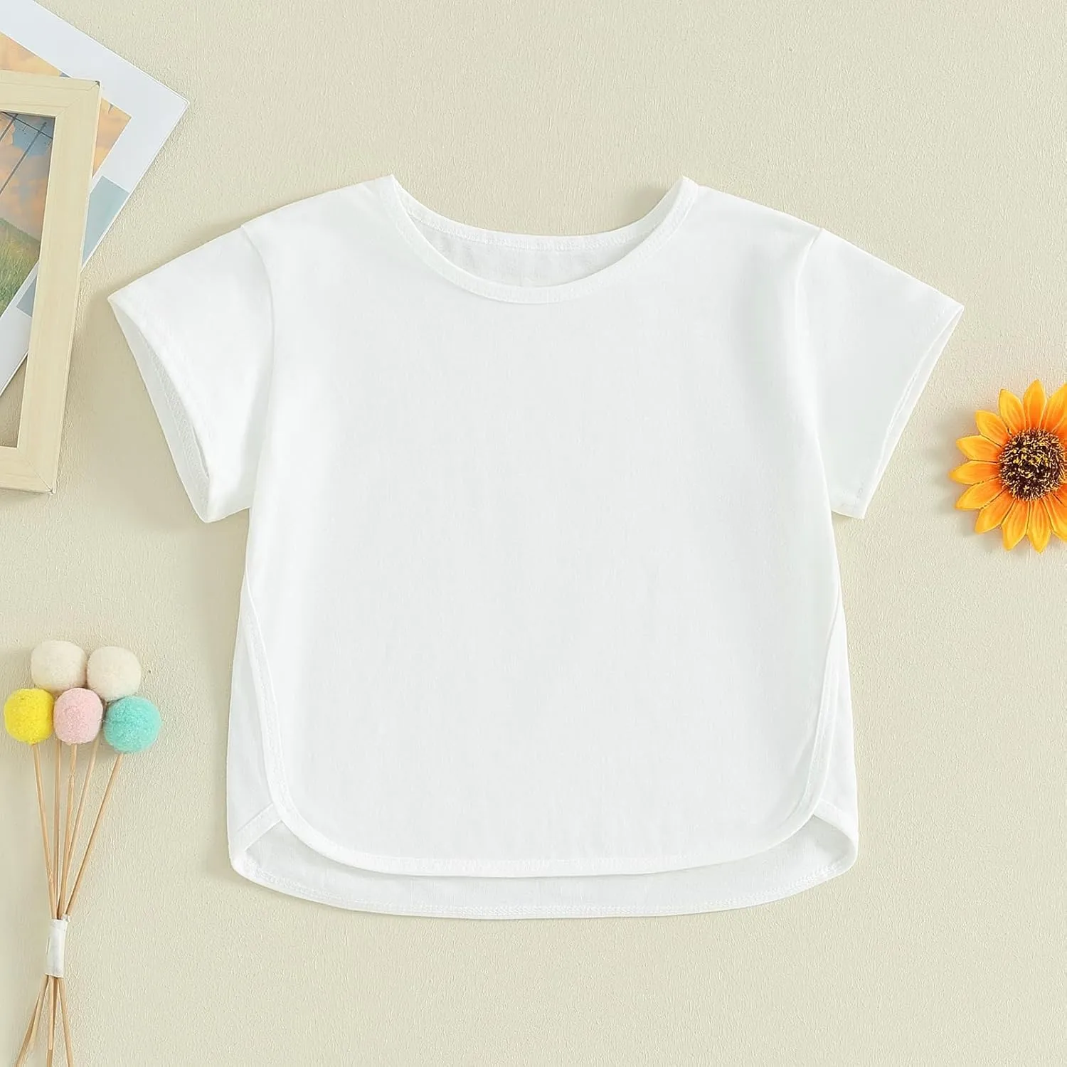 Toddler Baby Girls Boys Cotton Basic Layering T Shirts Tops Shorts Sleeve Tee Shirt Baby Summer Clothes