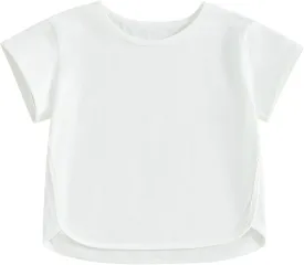 Toddler Baby Girls Boys Cotton Basic Layering T Shirts Tops Shorts Sleeve Tee Shirt Baby Summer Clothes