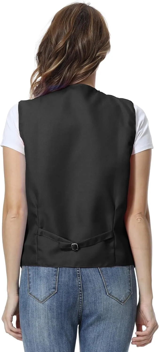TopTie Unisex Button Vest Work Wear Uniform Vest
