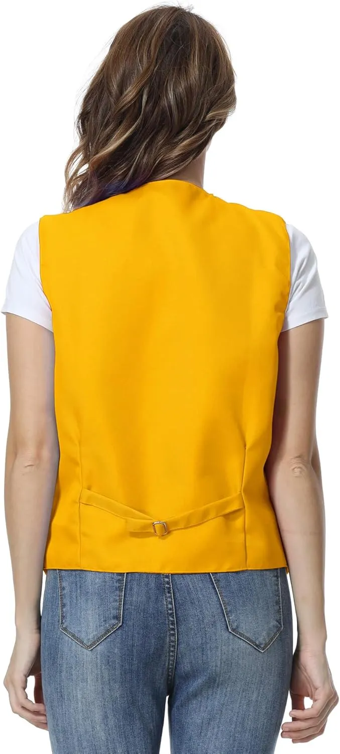 TopTie Waiter Uniform Unisex Button Vest for Supermarket Clerk & Volunteer