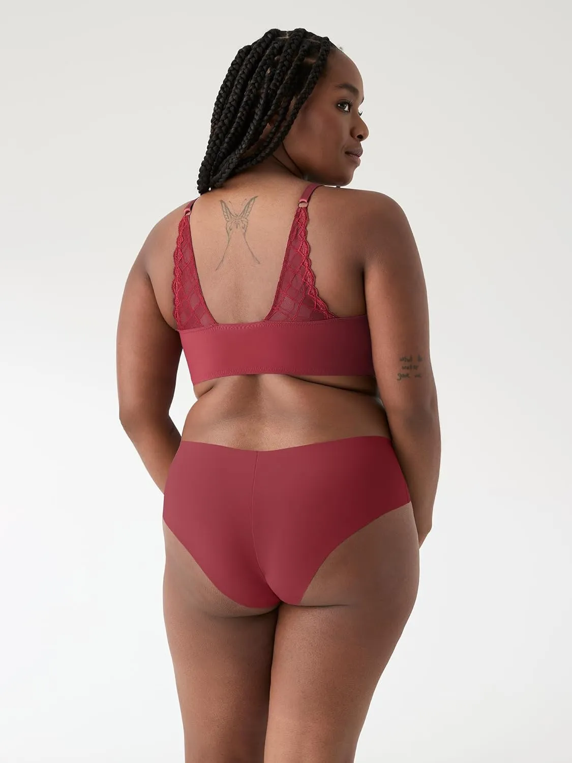 True & Co Women's True Body Triangle Lace Racerback Bra