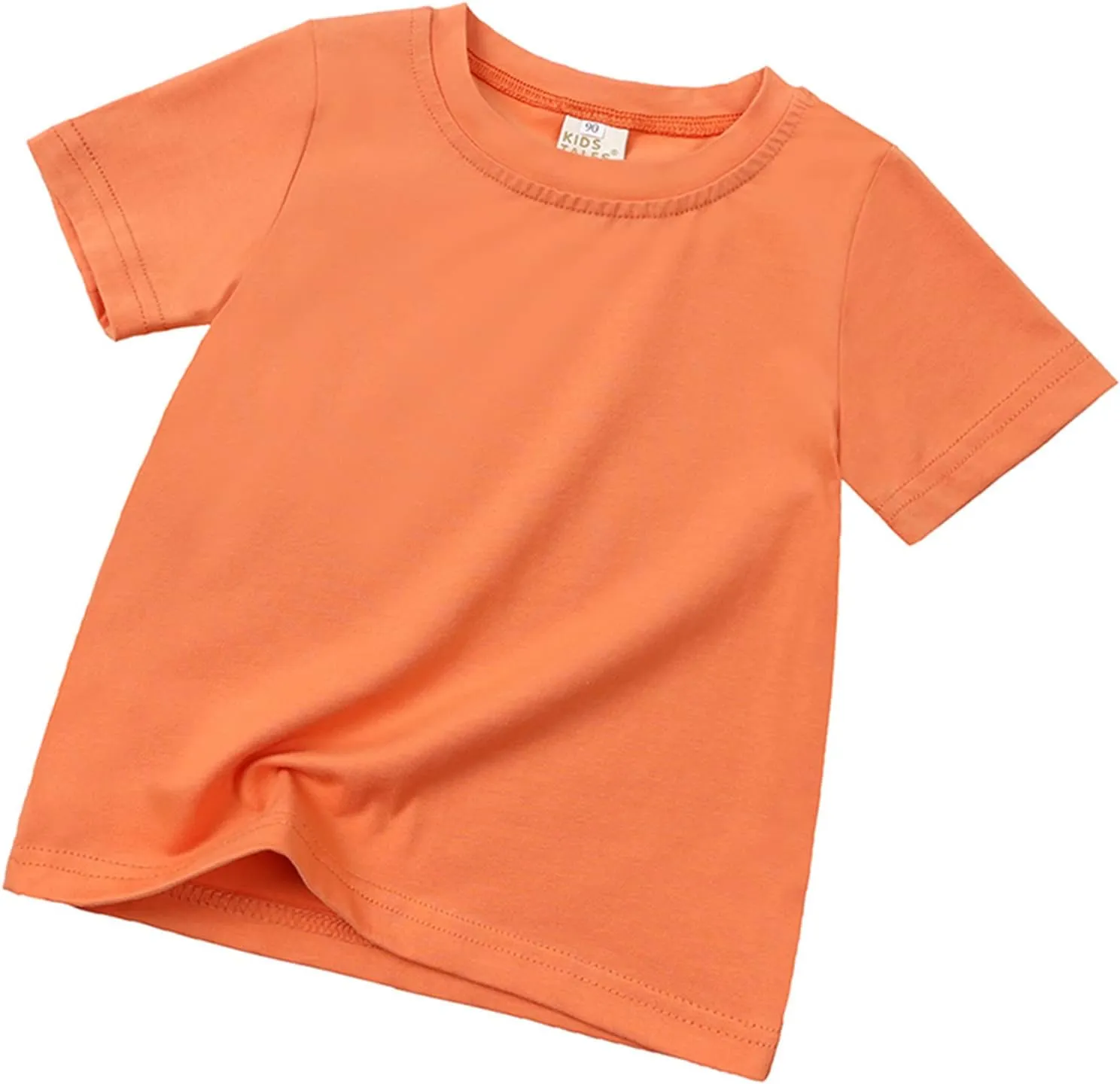 Unisex Kids Baby Boys Short Sleeve Crewneck T-Shirts Top Toddler Value Pack Organic Cotton Solid Summer Tee
