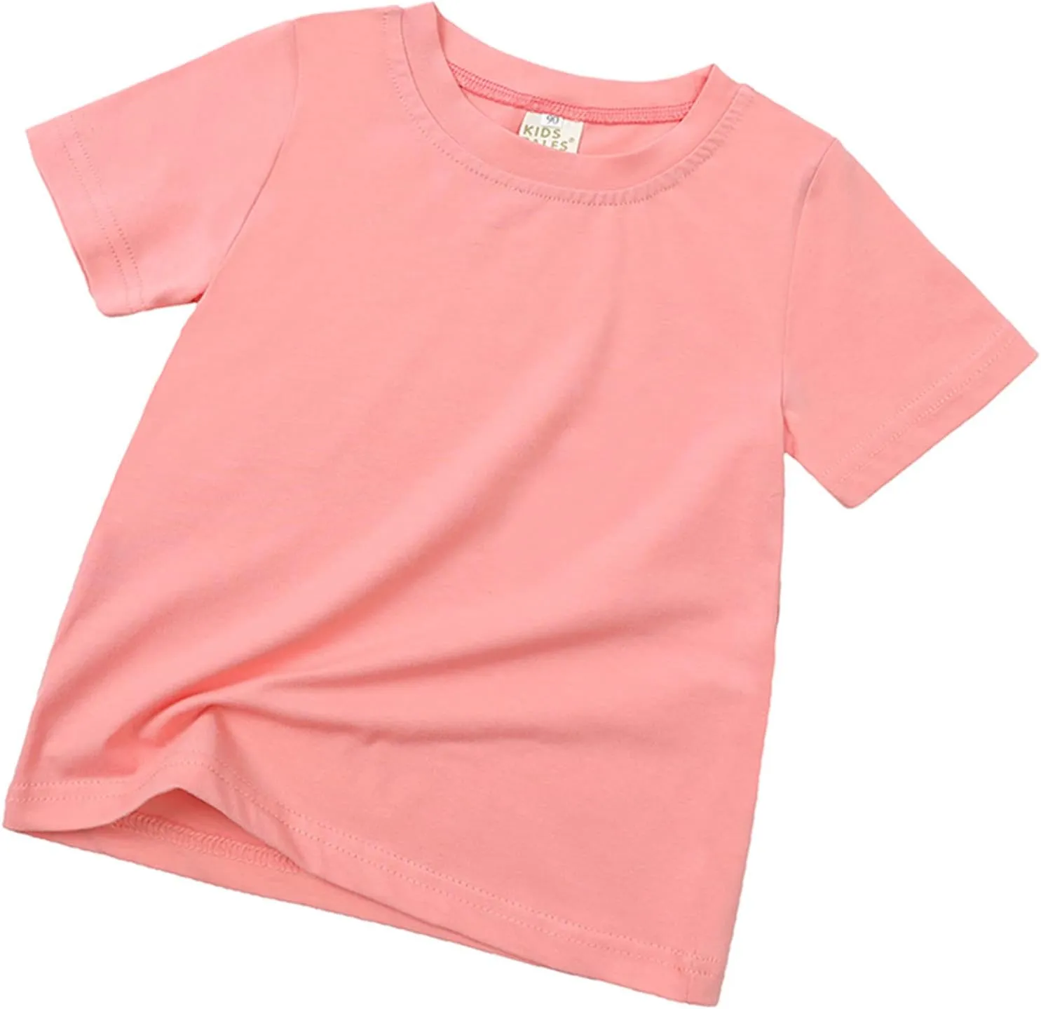 Unisex Kids Baby Boys Short Sleeve Crewneck T-Shirts Top Toddler Value Pack Organic Cotton Solid Summer Tee