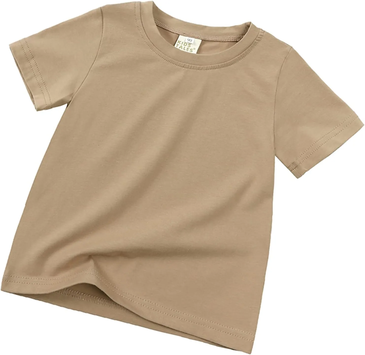 Unisex Kids Baby Boys Short Sleeve Crewneck T-Shirts Top Toddler Value Pack Organic Cotton Solid Summer Tee