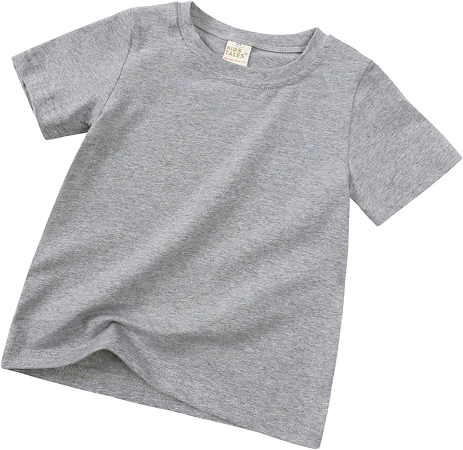 Unisex Kids Baby Boys Short Sleeve Crewneck T-Shirts Top Toddler Value Pack Organic Cotton Solid Summer Tee