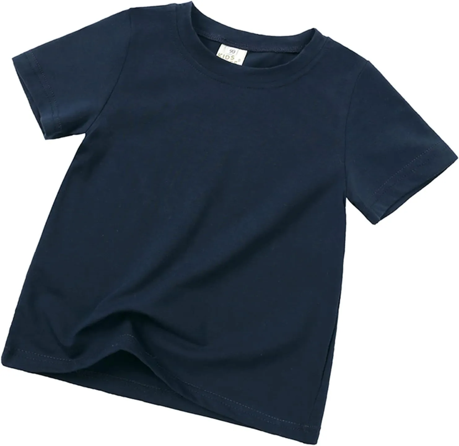 Unisex Kids Baby Boys Short Sleeve Crewneck T-Shirts Top Toddler Value Pack Organic Cotton Solid Summer Tee
