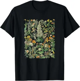 Vintage Inspired Flower Botanical Chart T-Shirt