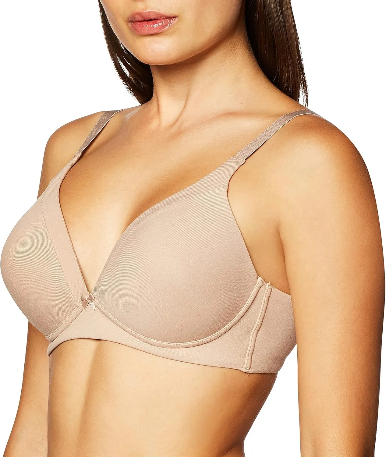 Warner's Women's Invisible Bliss Cotton Comfort Wireless Lift T-Shirt Bra Rn0141a