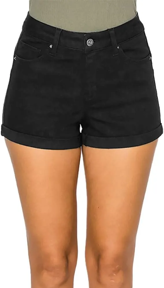 WAX JEAN Butt I Love You REPREVE High Waisted Sustainable Denim Shorts