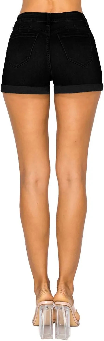 WAX JEAN Butt I Love You REPREVE High Waisted Sustainable Denim Shorts