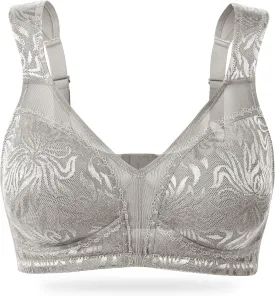 Wingslove Women's Full Coverage Non Padded Comfort Minimizer Wire-Free Bra Plus Size