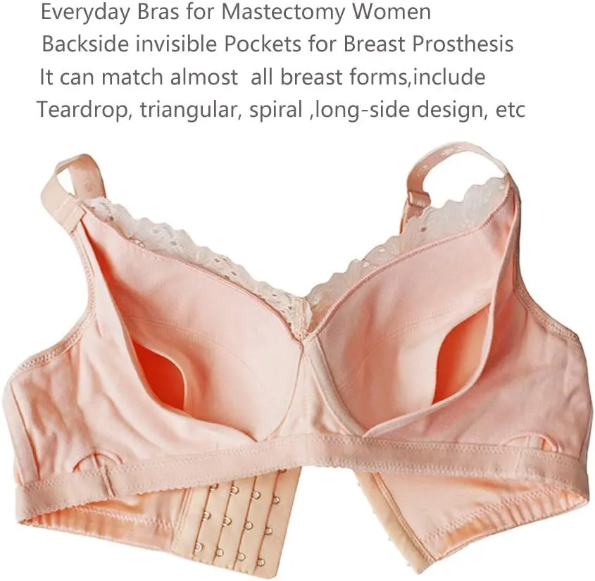 Women Everyday Bra for Mastectomy Silicone Breast Inserts