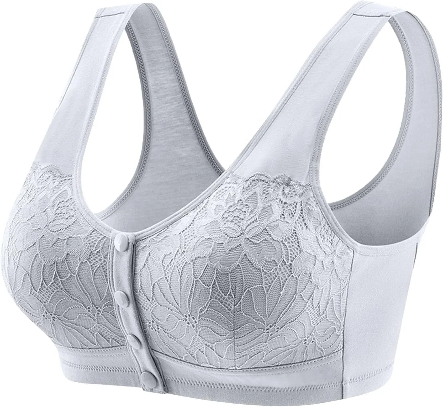 Womens Front Closure Bras High Support Everyday Bra Comfortable Convenient Cotton Bras for Older Women Sports Bralette