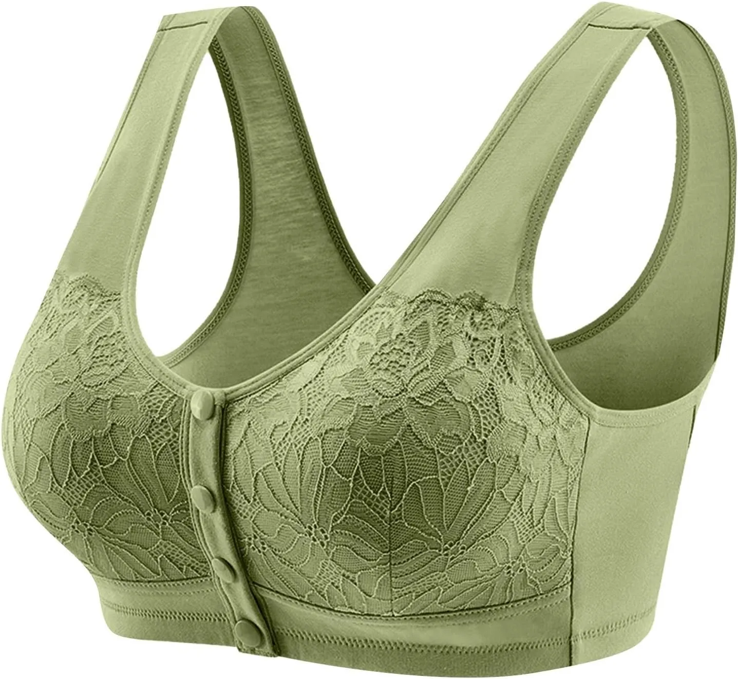 Womens Front Closure Bras High Support Everyday Bra Comfortable Convenient Cotton Bras for Older Women Sports Bralette