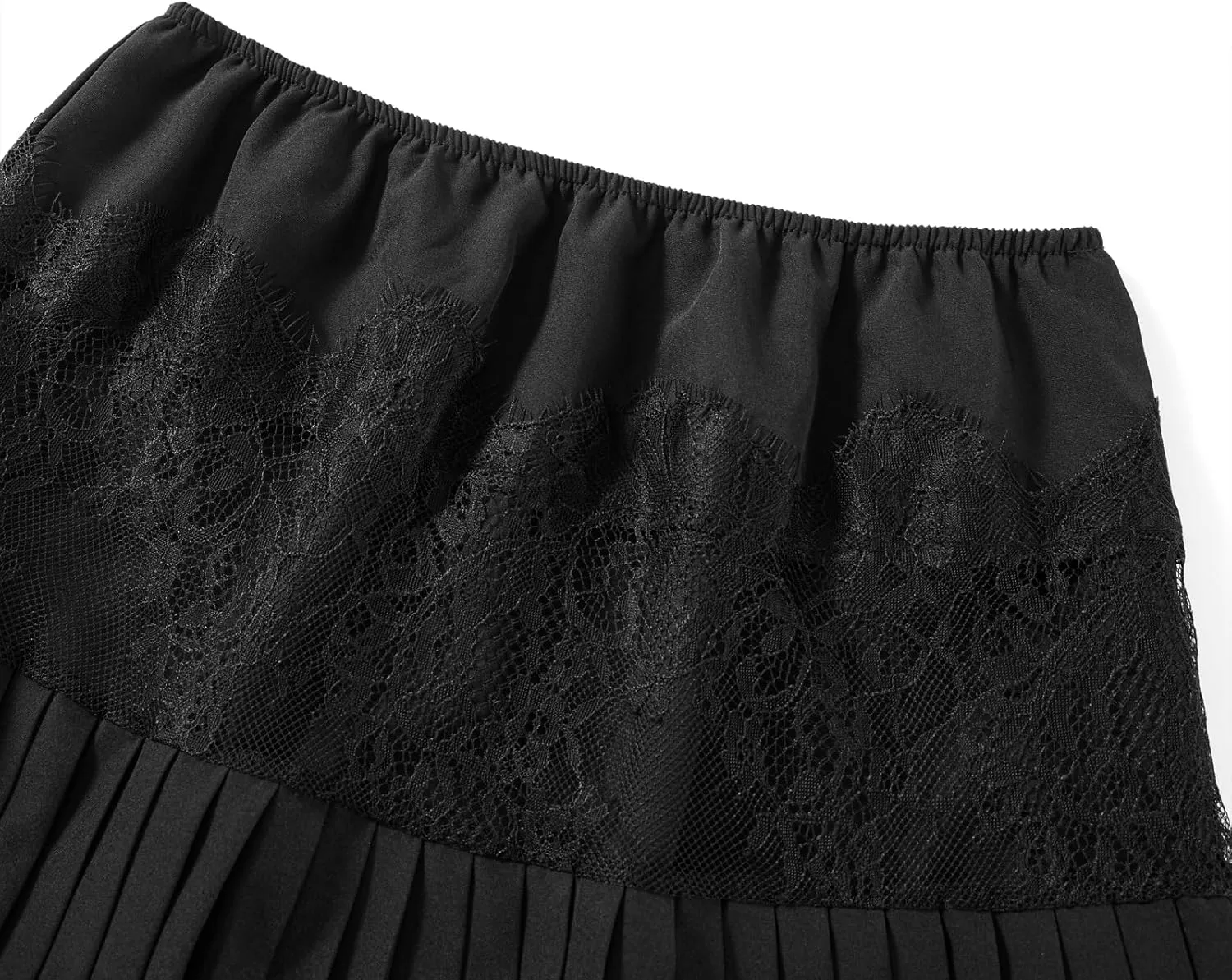 Women's Lace Mini Skirts Stretch Elastic Waist Half Slip Lace Underskirt Under Dress Coverup Clubwear