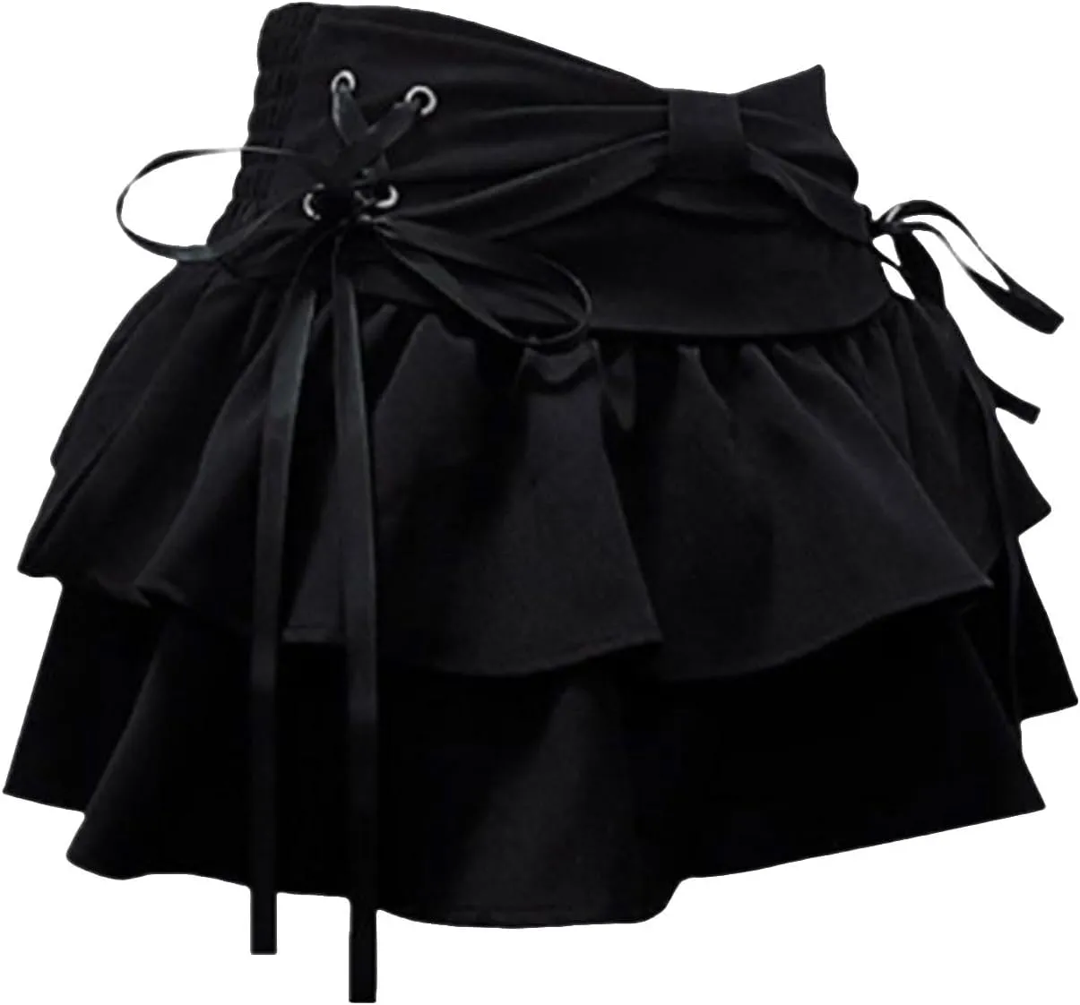 Women's Y2K Denim Ruffle Jean Skirt Aesthetic Pleated A Line Skirt Mini Skirt Flared Y2k Jean Short Skirts