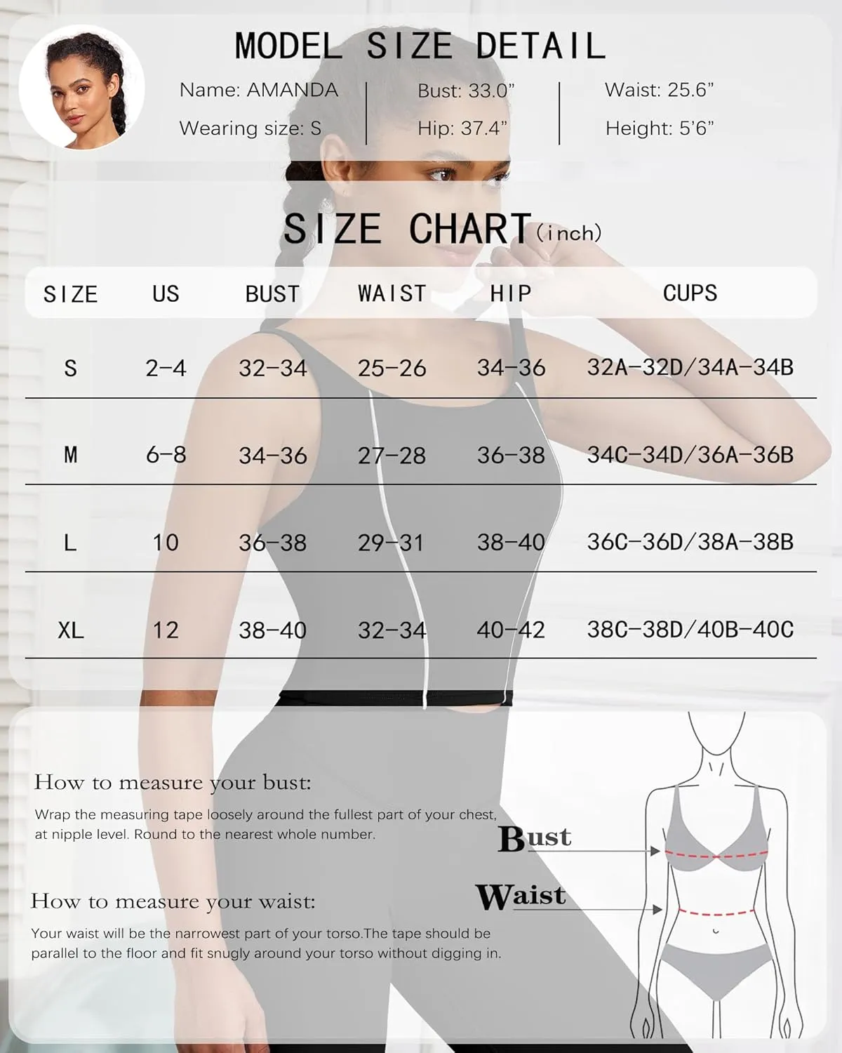 XUNYU Longline Sports Bras for Women Supportive Workout Tank Tops with Built in Bra Running Crop Yoga Top Open Back